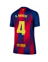 Ženske Nogometnih dresov Barcelona Ronald Araujo #4 Domači 2025-26 Kratki rokavi Ženske Nogometnih dresov Barcelona Ronald Araujo #4 Domači 2025-26 Kratki rokavi
